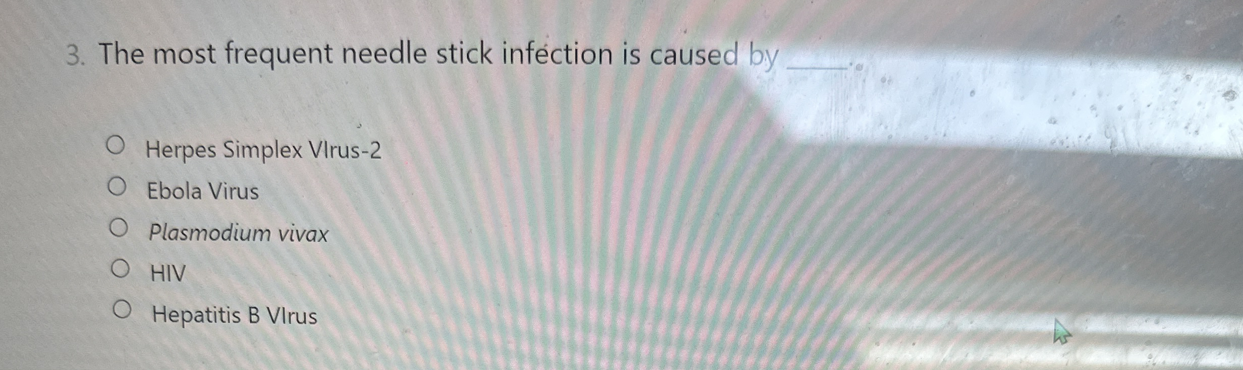 The most frequent needle stick infection is