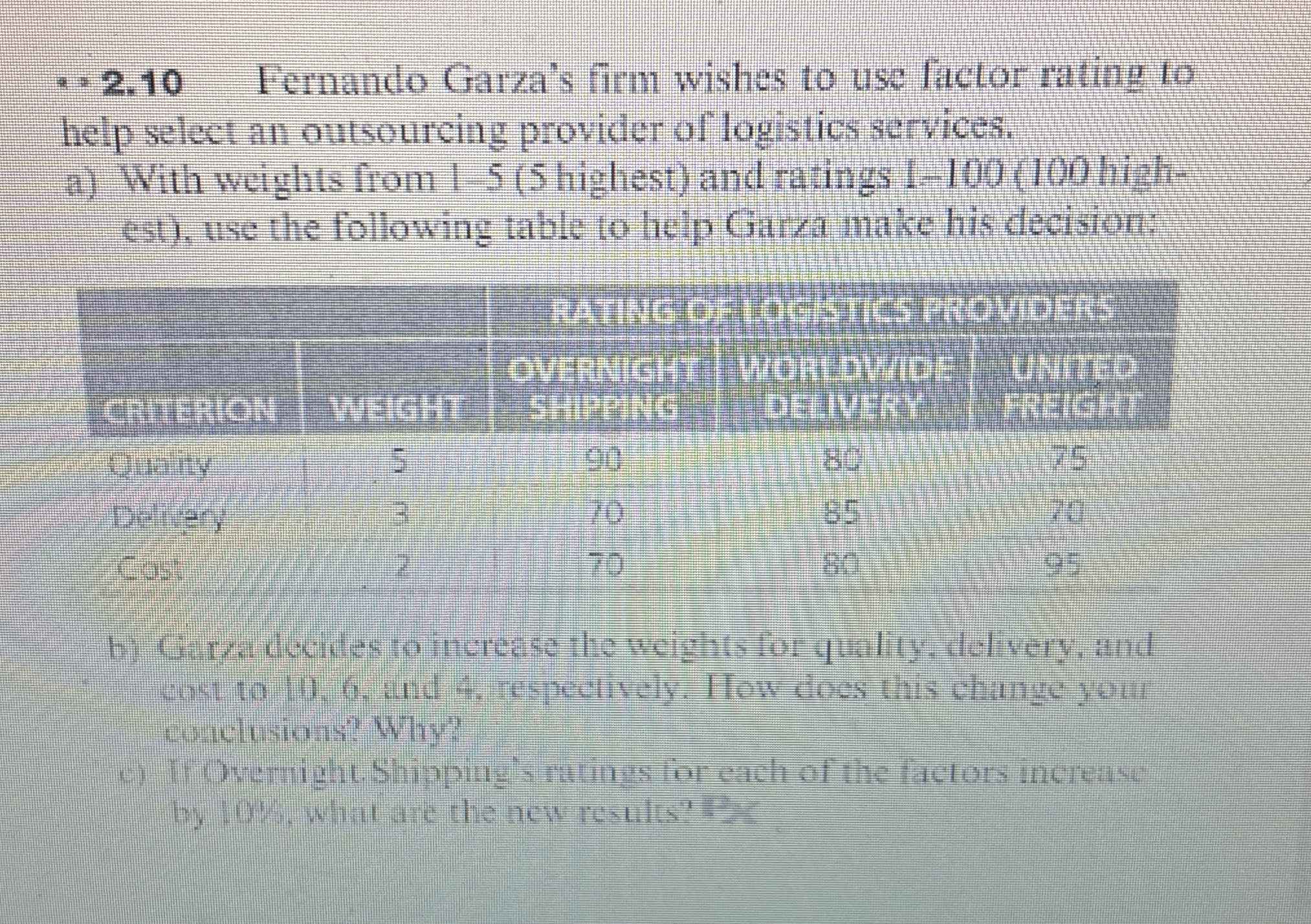 2 . 1 0 : Please put data on an excel