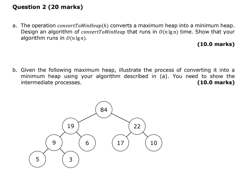 Question 4 ( 2 0 . 0 marks ) a . The operation (