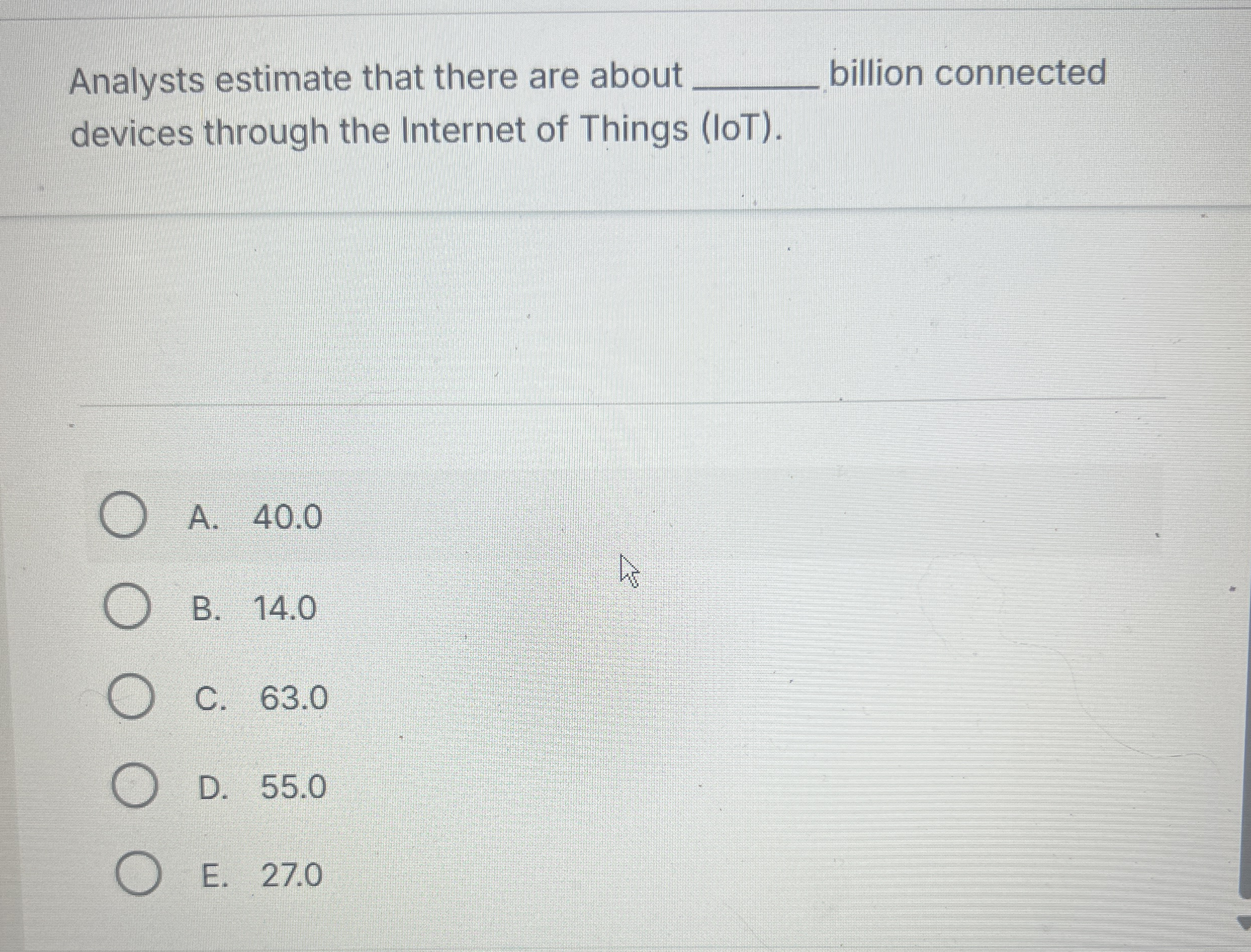 Analysts estimate that there are about q ,