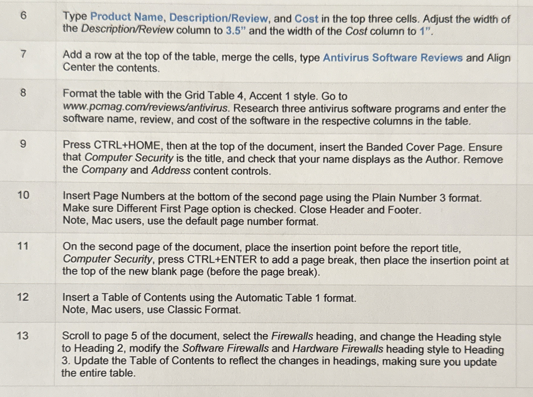 \ table [ [ 6 , \ table [ [ Type Product Name,