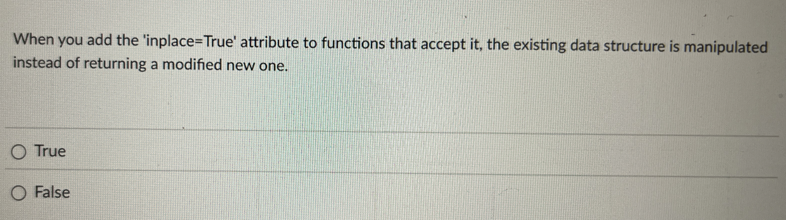 When you add the 'inplace = True' attribute to