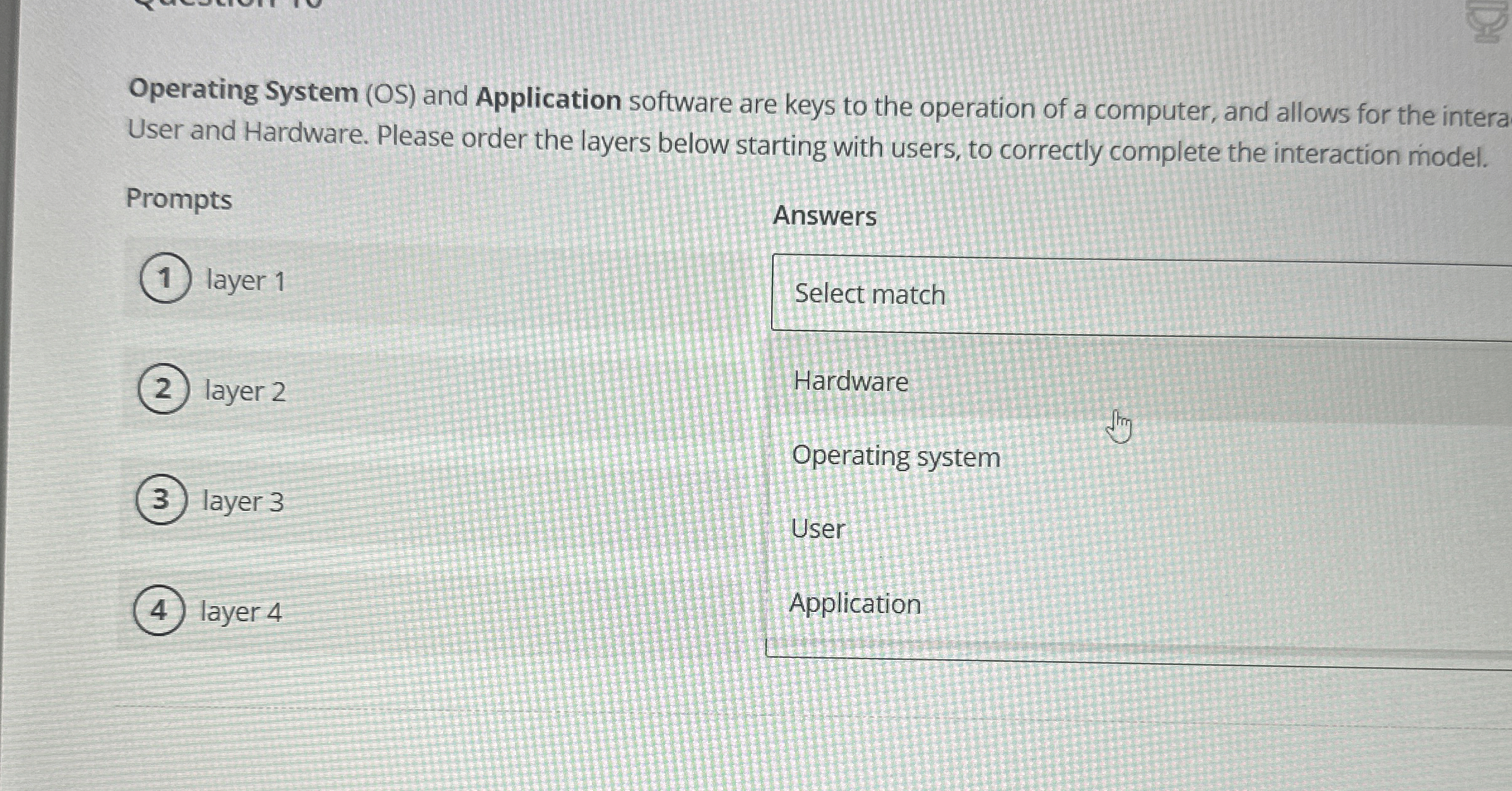 Operating System ( OS ) and Application software