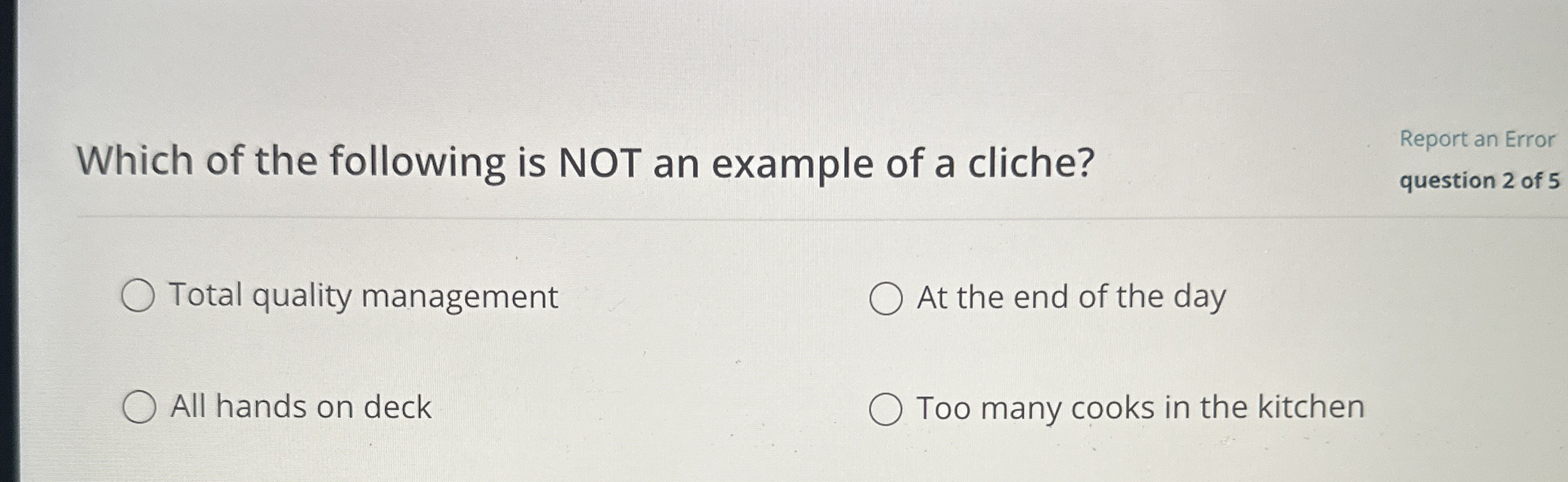 Which of the following is NOT an example of a