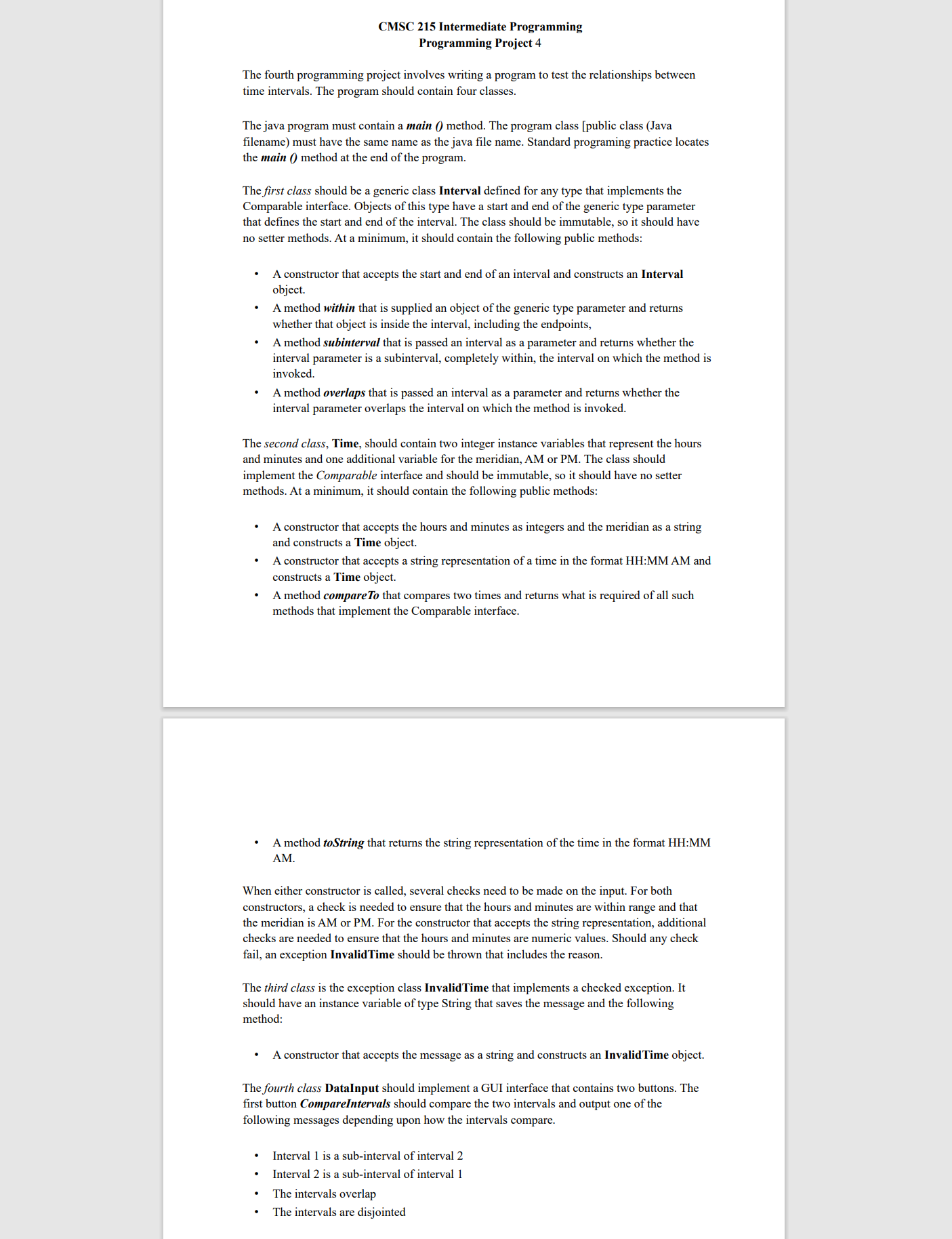 Need in one working java program please