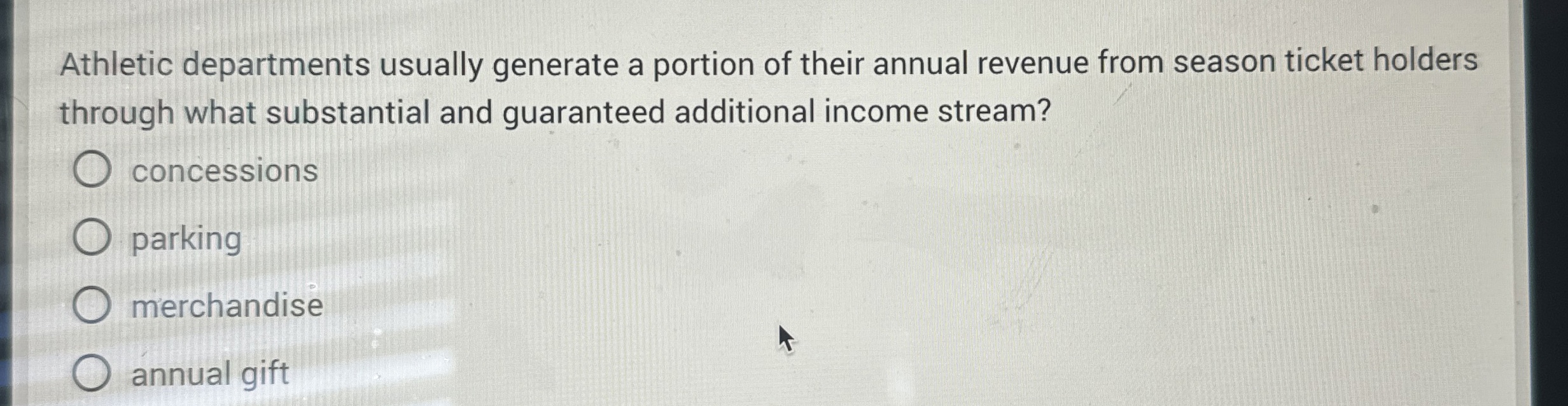 Athletic departments usually generate a portion