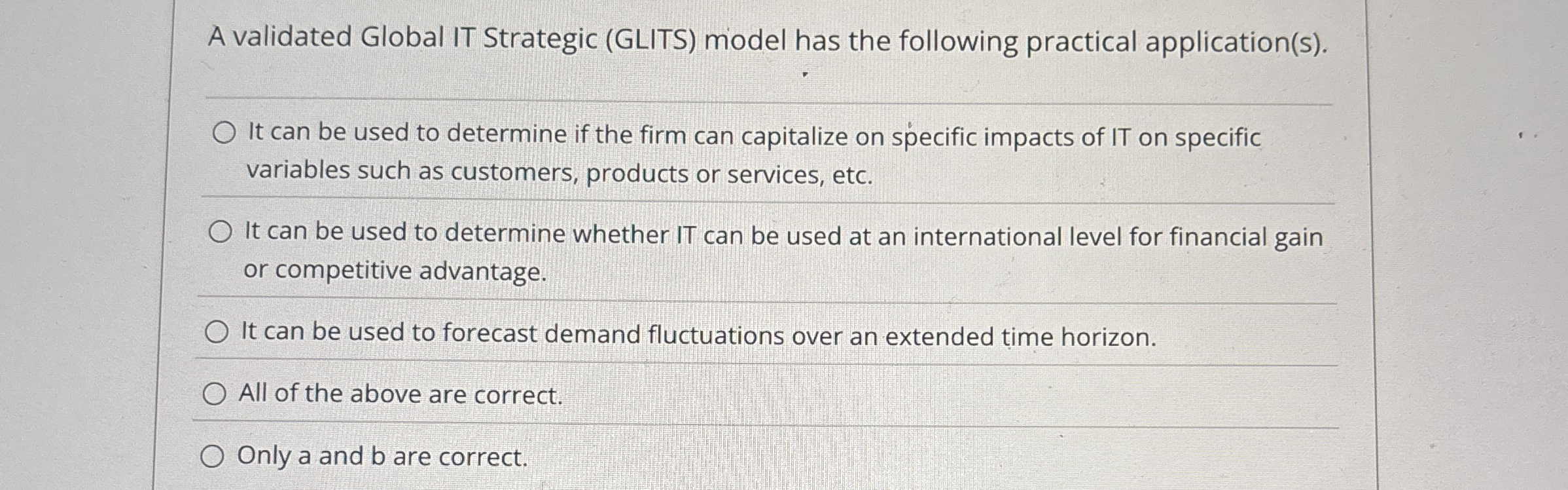 A validated Global IT Strategic ( GLITS ) model