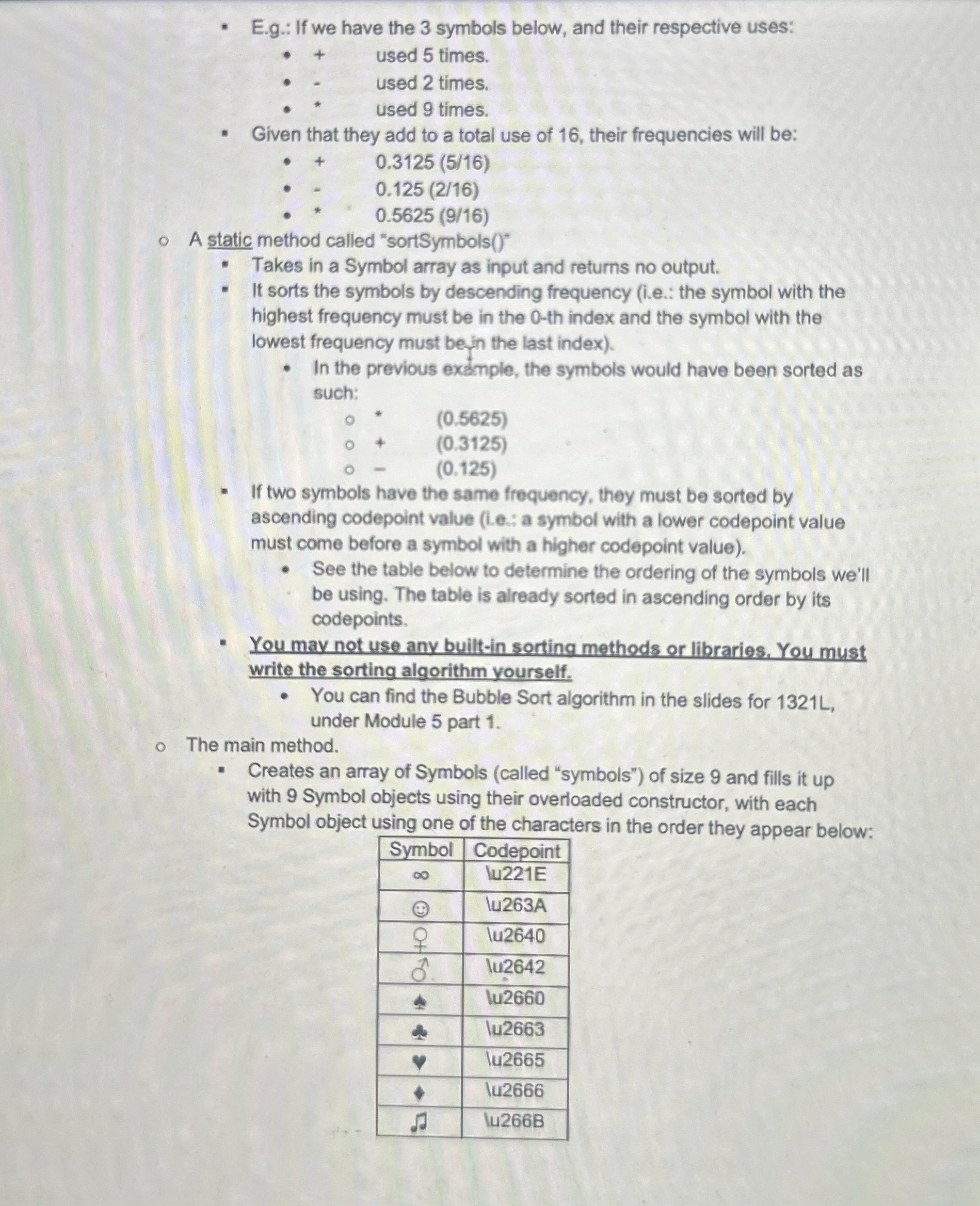 E . g . : If we have the 3 symbols below, and
