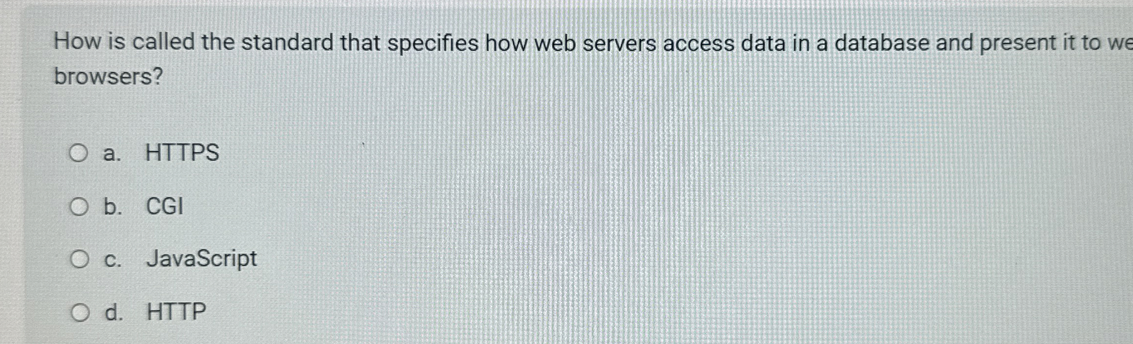 How is called the standard that specifies how web