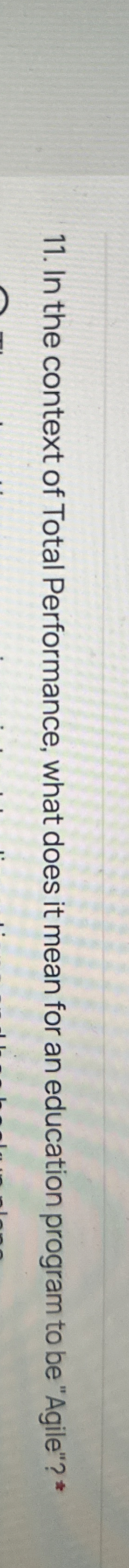 In the context of Total Performance, what does it