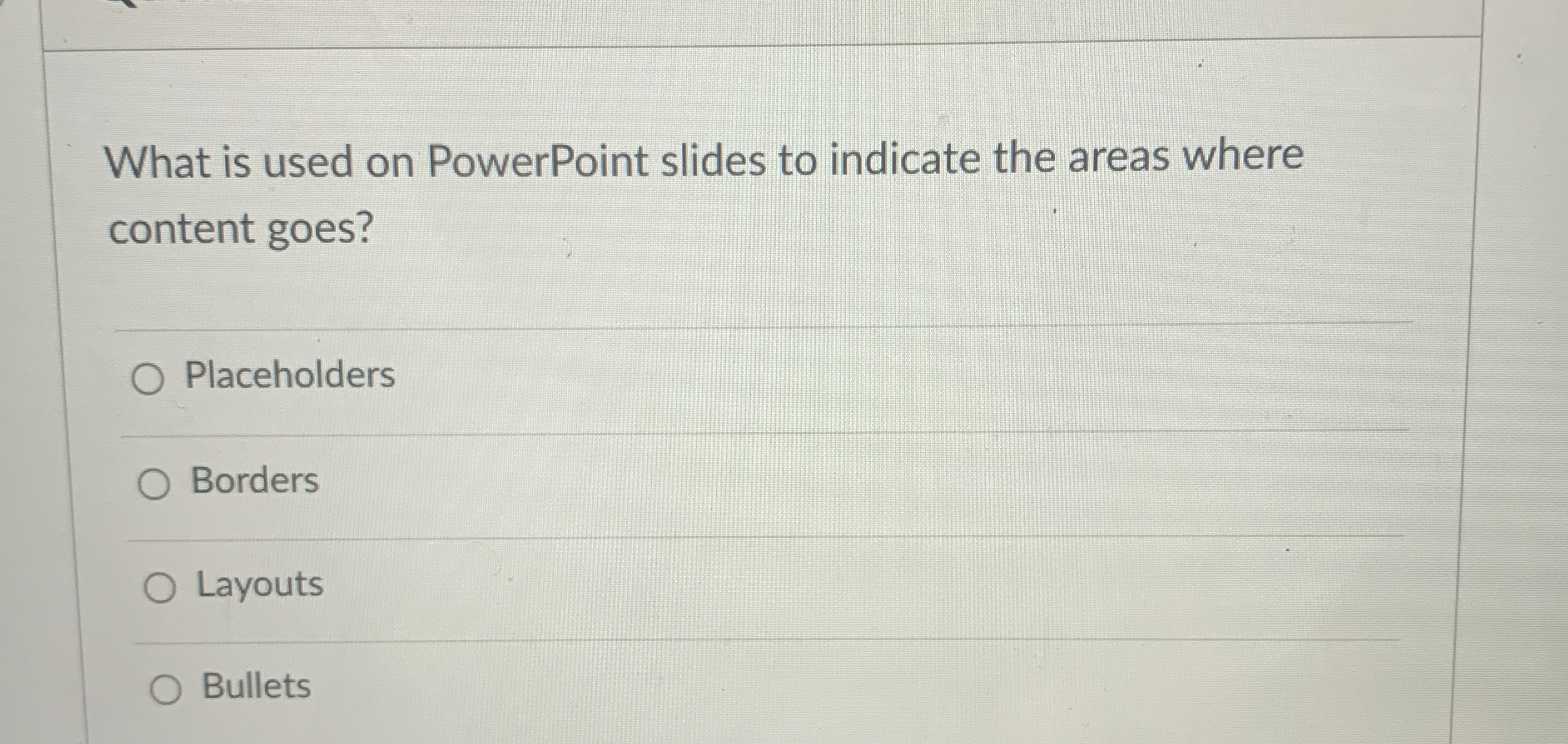 What is used on PowerPoint slides to indicate the