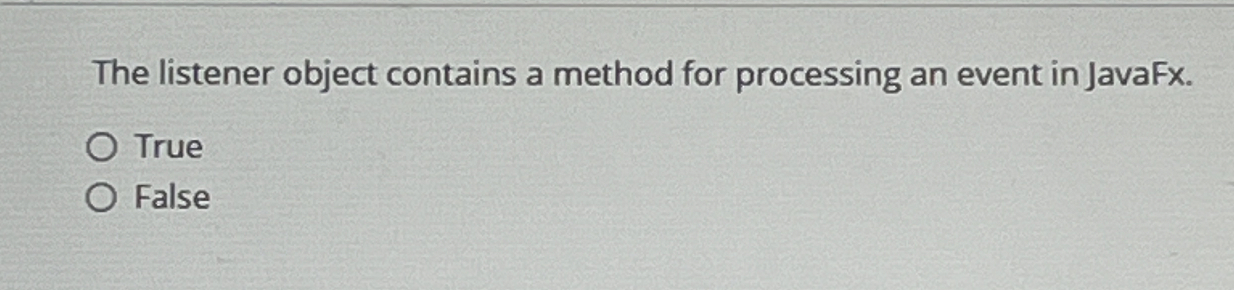 The listener object contains a method for