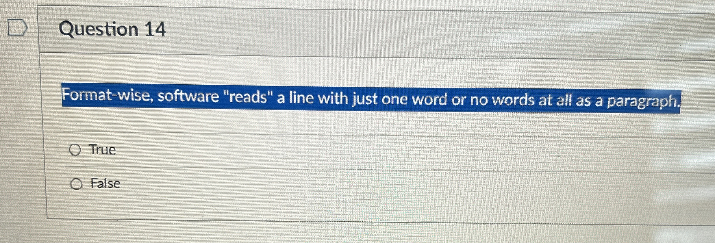 Question 1 4 Format - wise, software "reads" a