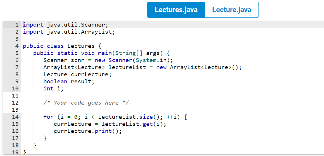 Repeat the following until currLecture's