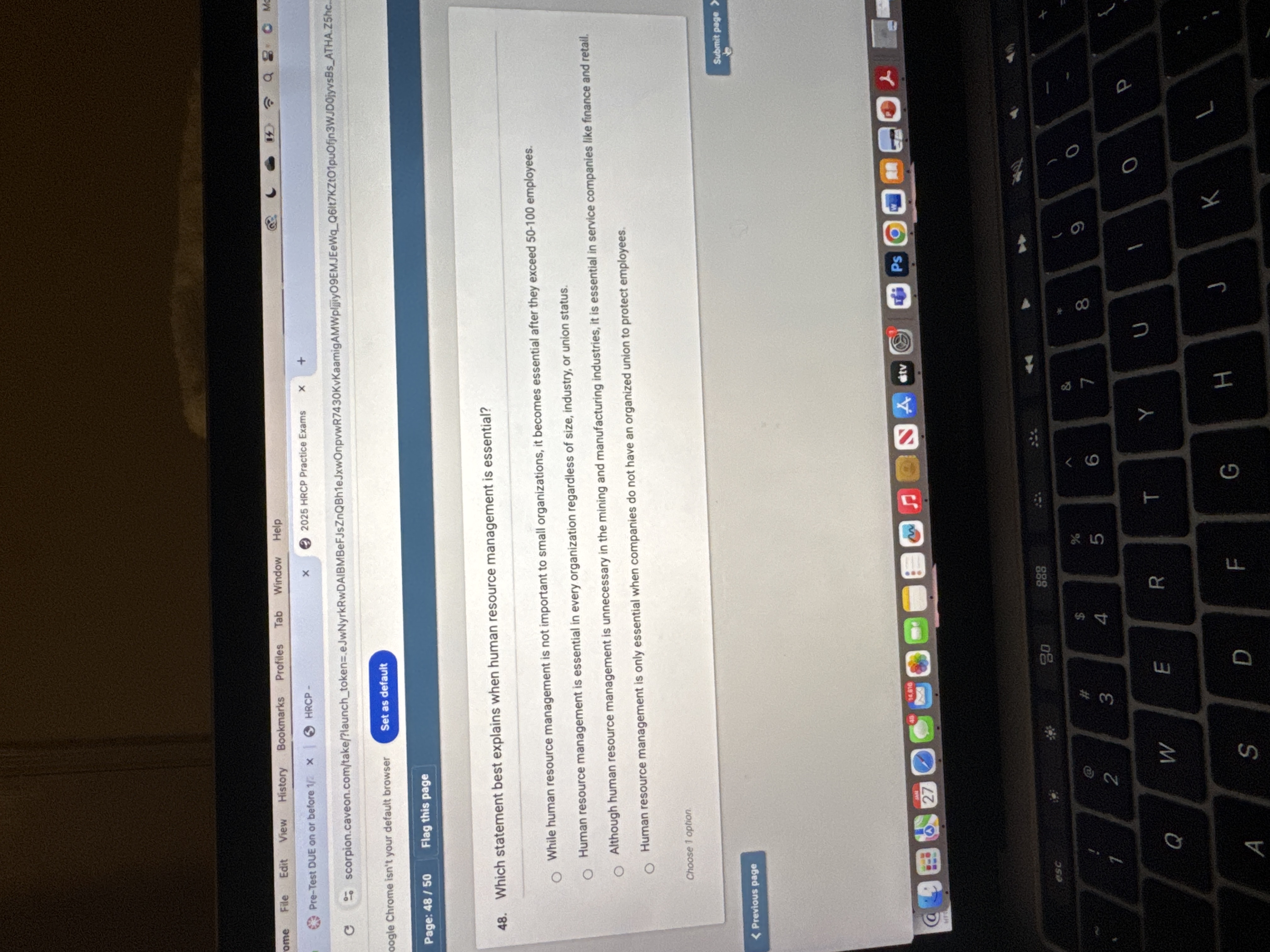 4 8 . Which statement best explains when human