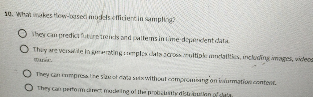 What makes flow - based models efficient in
