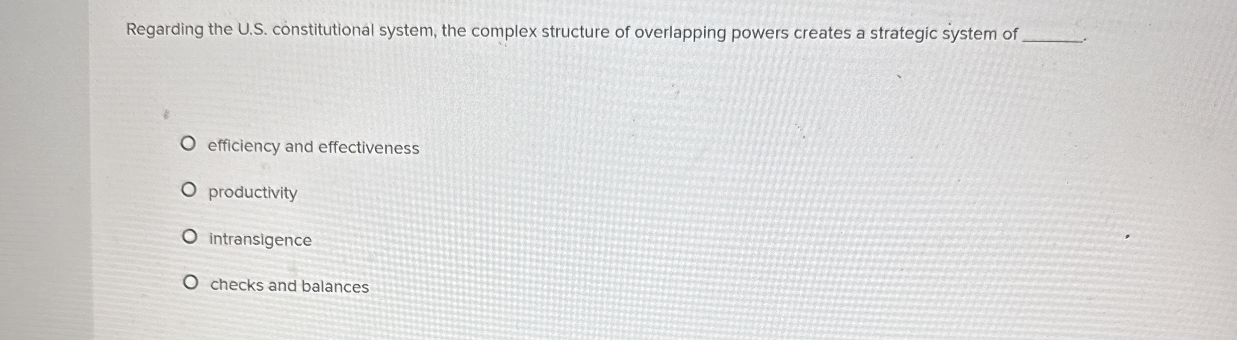 Regarding the U . S . constitutional system, the