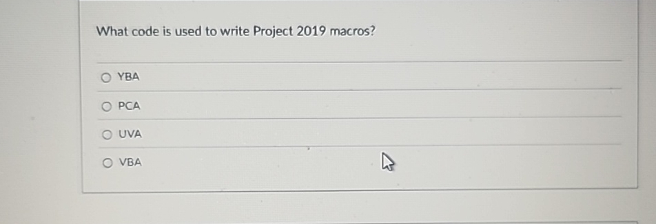 What code is used to write Project 2 0 1 9
