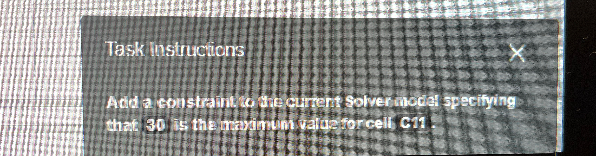 Task Instructions Add a constraint to the cument