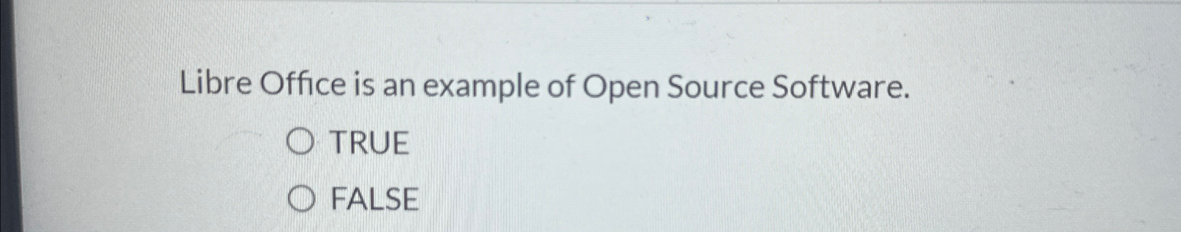 Libre Office is an example of Open Source
