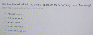 Which of the following is the general approach