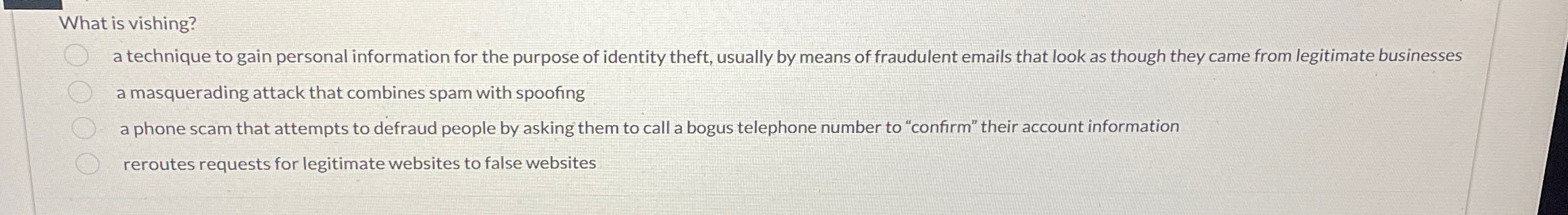 What is vishing? a technique to gain personal