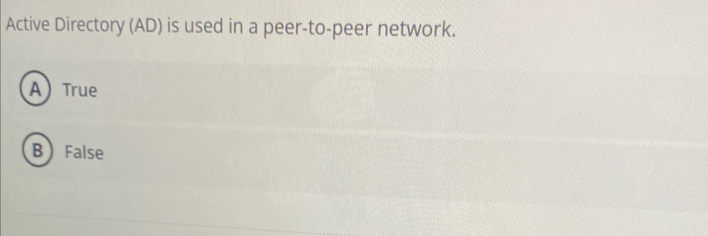 Active Directory ( AD ) is used in a peer - to -