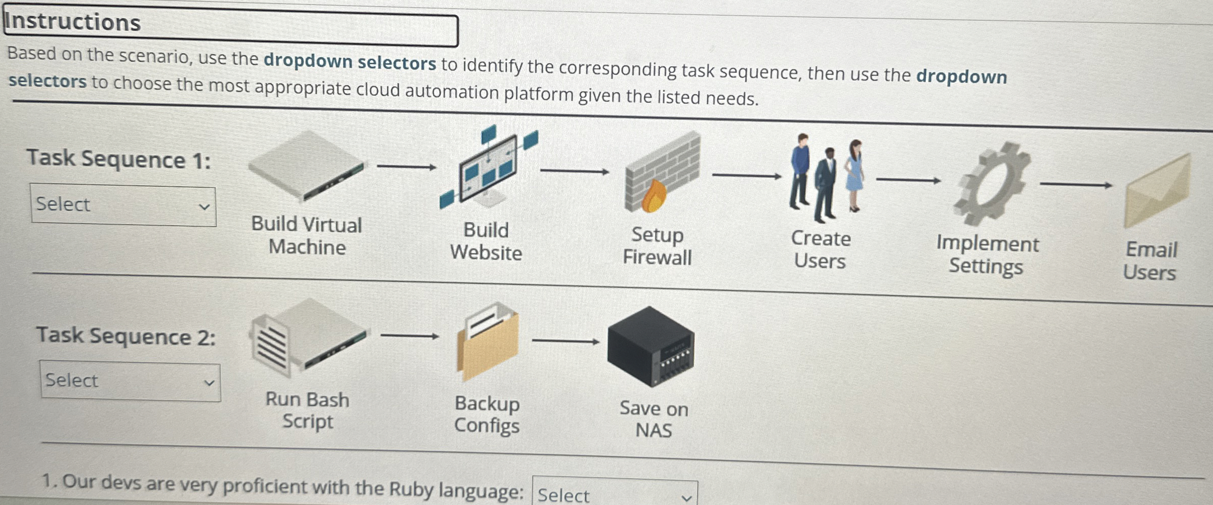 Instructions Based on the scenario, use the