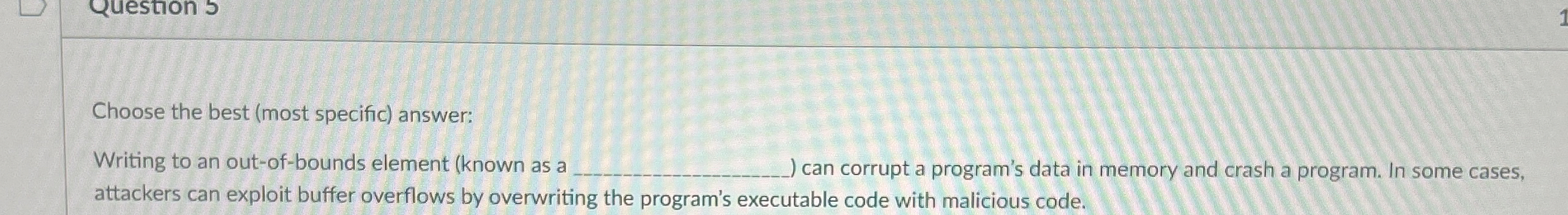 Choose the best ( most specific ) answer: Writing
