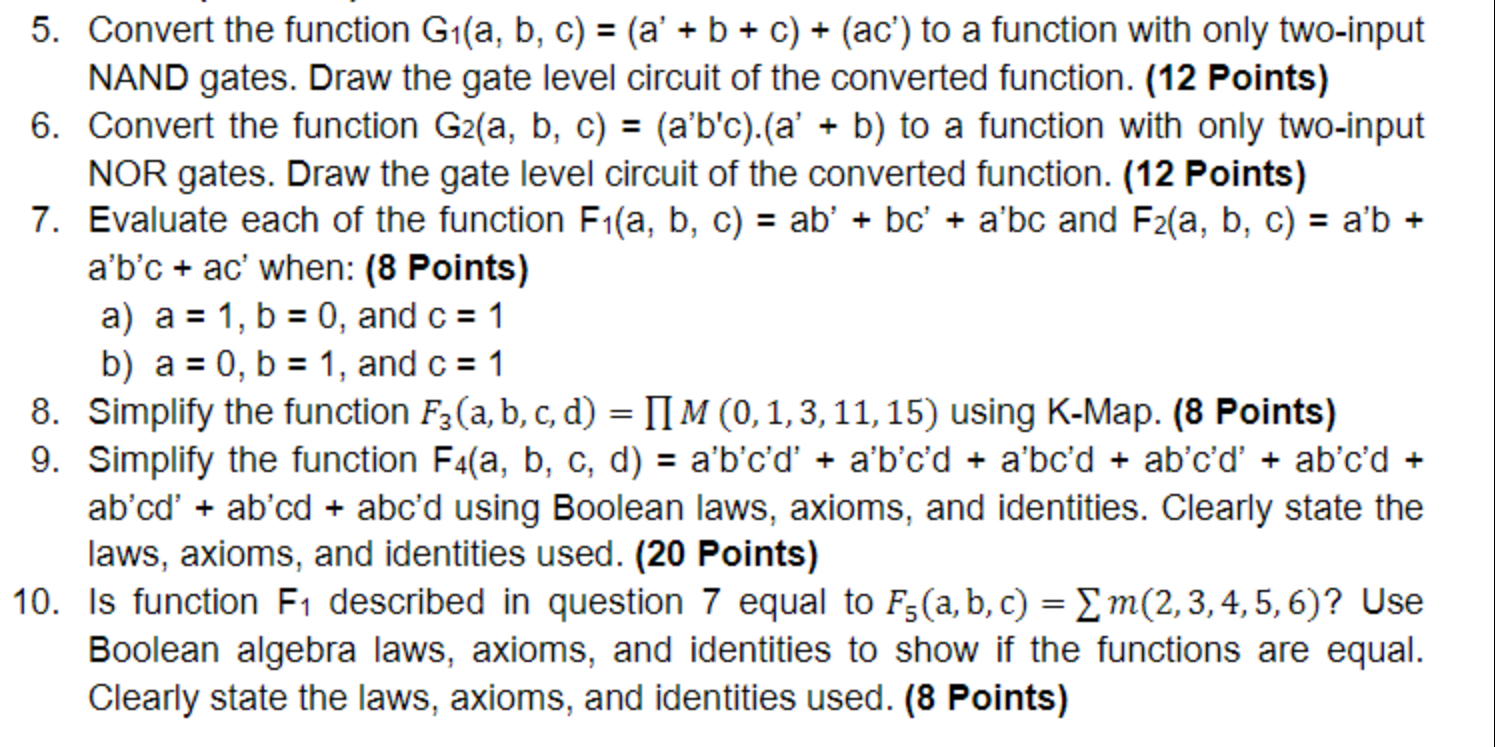 Convert the function G 1 ( a , b , c ) = ( a ' +
