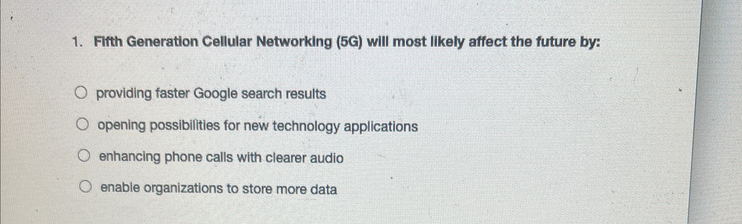 Fifth Generation Cellular Networking ( 5 G ) will
