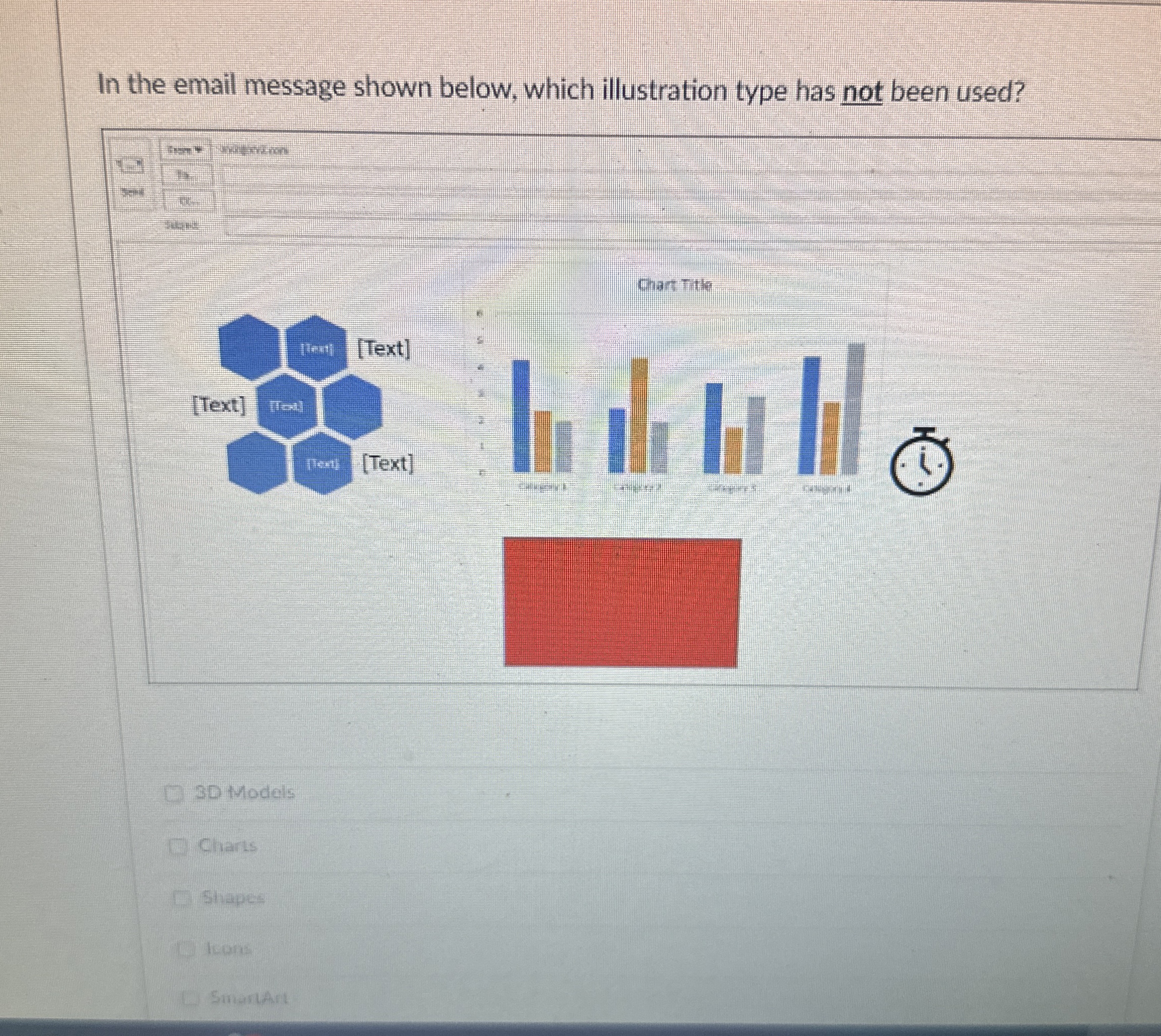 In the email message shown below, which