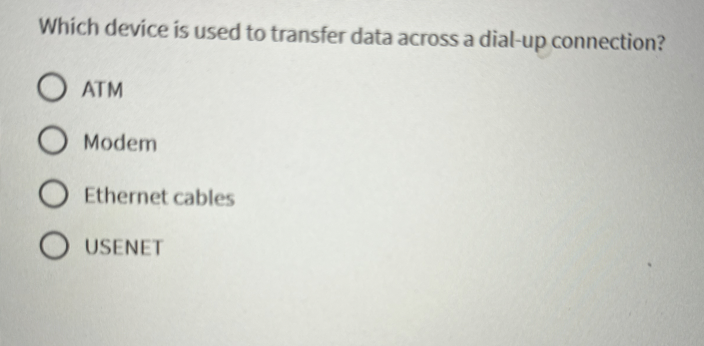 Which device is used to transfer data across a