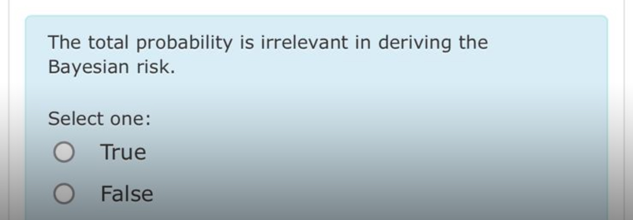 The total probability is irrelevant in deriving