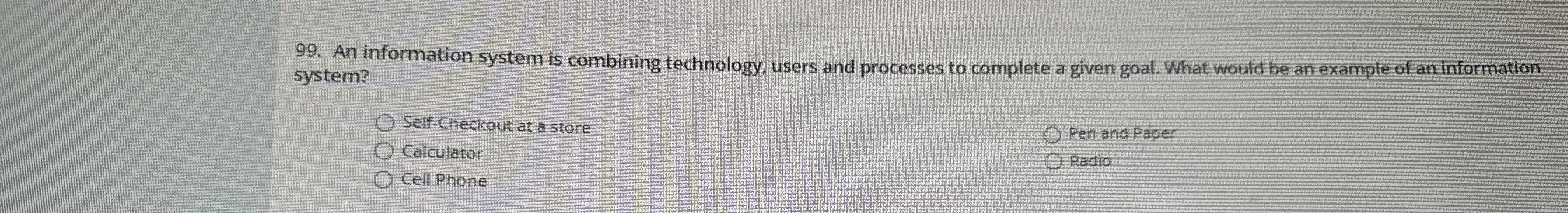 An information system is combining technology,