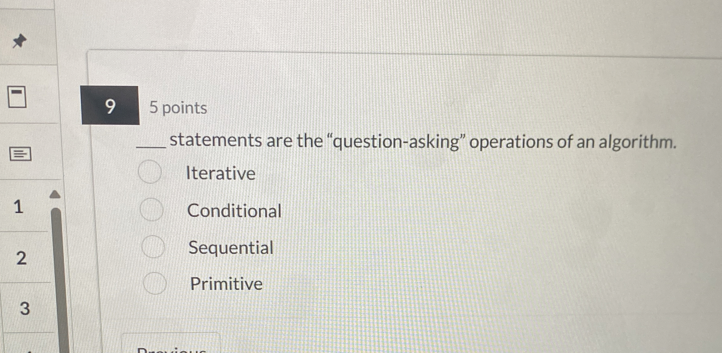 9 5 points q , statements are the "question -
