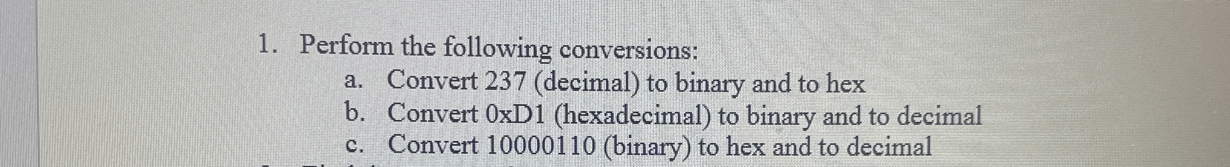 Perform the following conversions: a . Convert 2