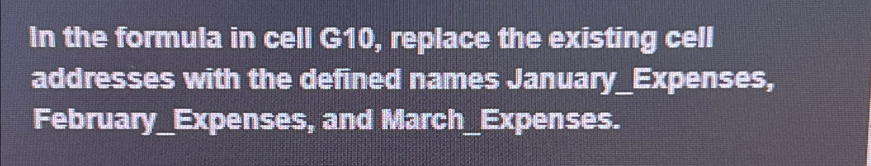 In the formula in cell e 1 0 , replace the