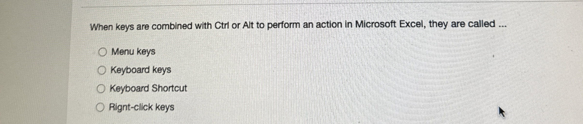 When keys are combined with Ctrl or Alt to