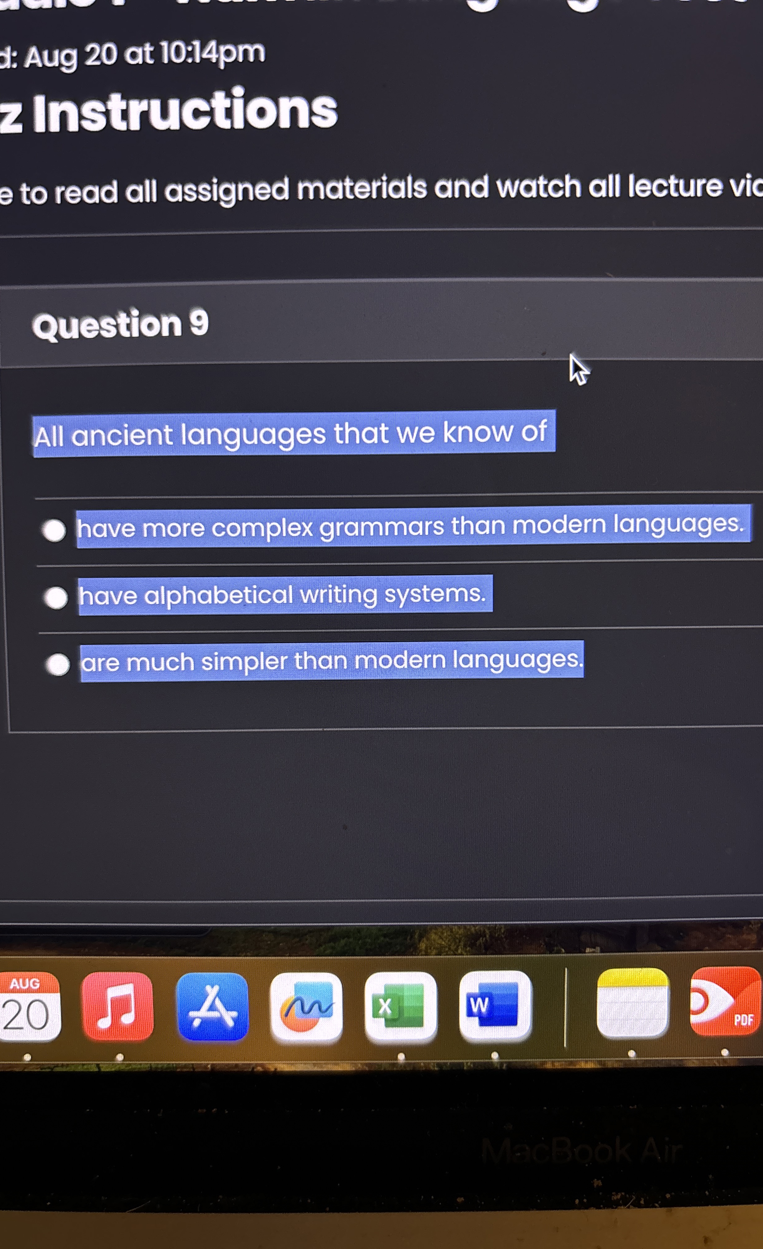 d: Aug 2 0 at 1 0 : 1 4 pm 2 Instructions to read