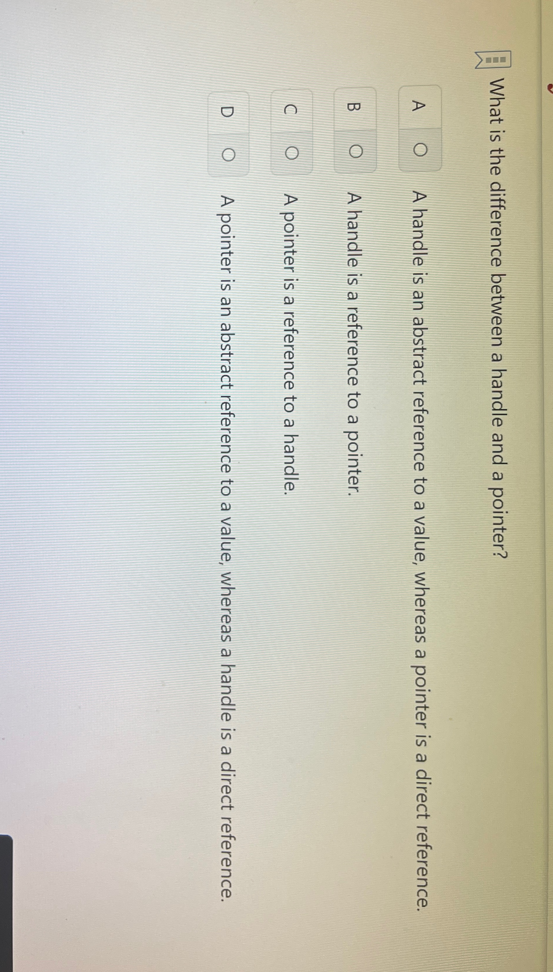 What is the difference between a handle and a