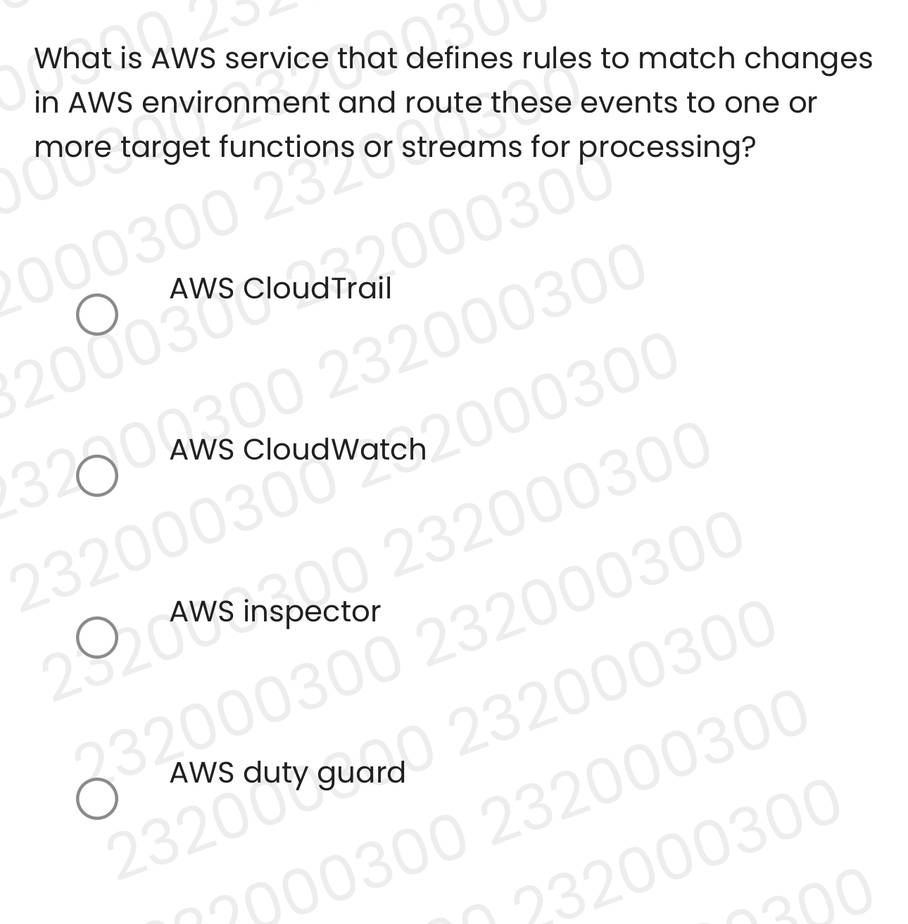 What is AWS service that defines rules to match