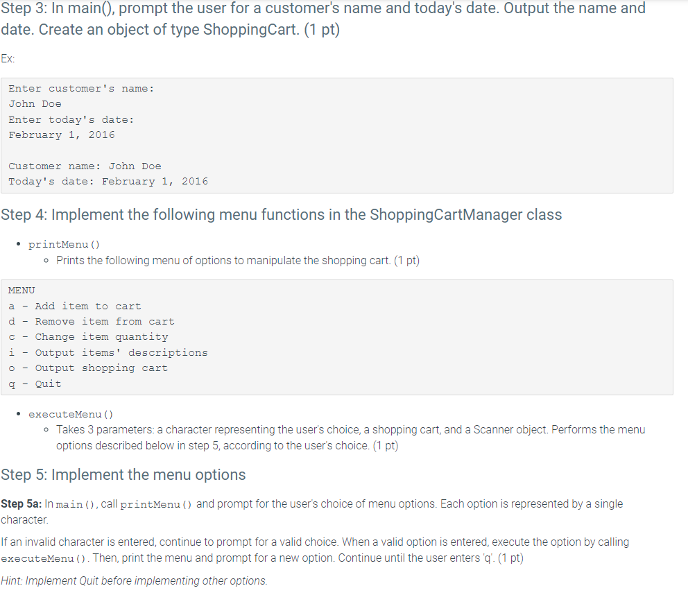 IN JAVA PLEASE - 3 . java Files required, named