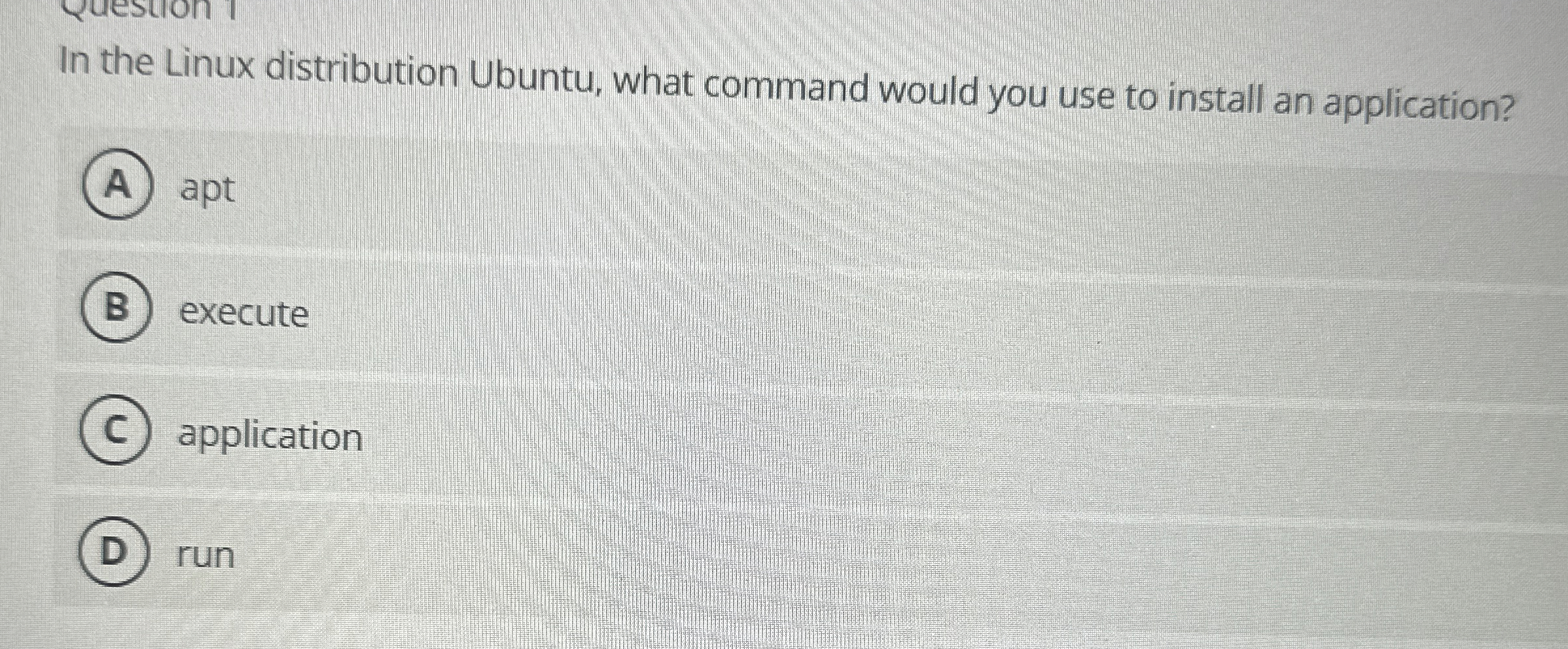 In the Linux distribution Ubuntu, what command