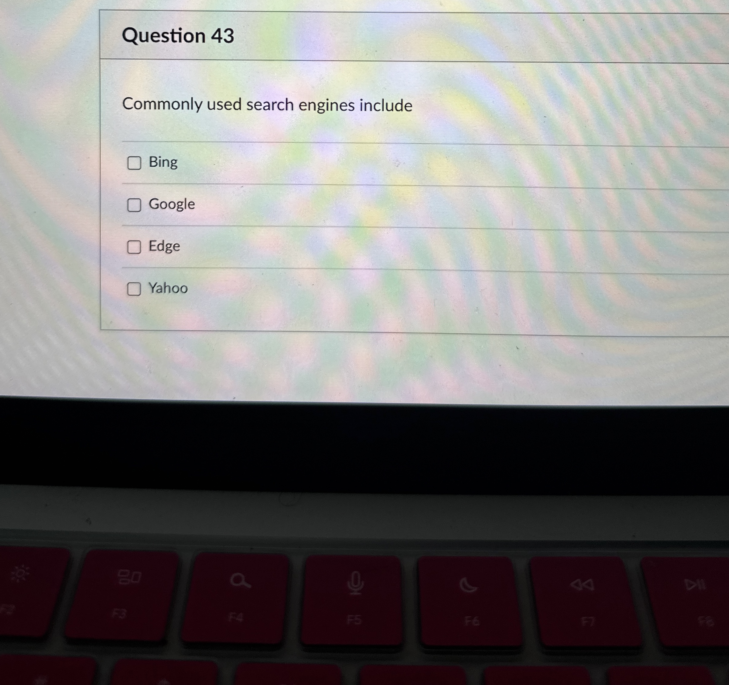 Question 4 3 Commonly used search engines include