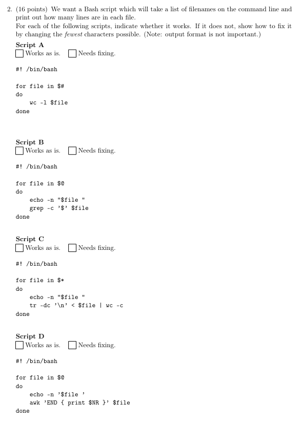 Please help! Bash Script