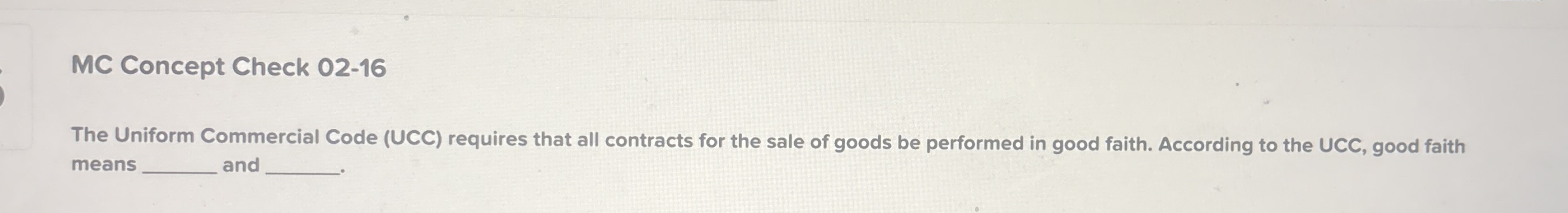 MC Concept Check 0 2 - 1 6 The Uniform Commercial