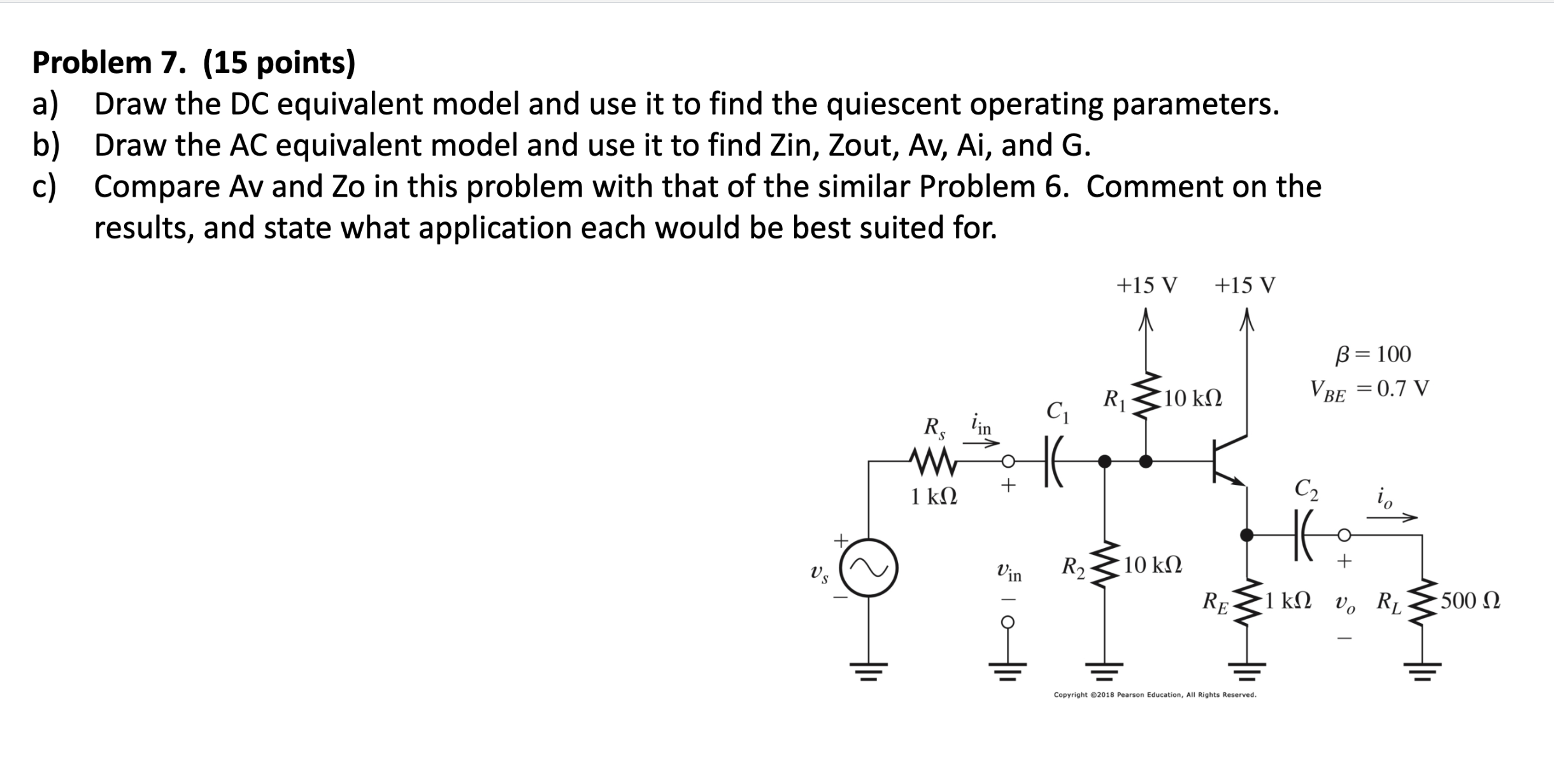 Problem 7 . ( 1 5 points ) a ) Draw the DC