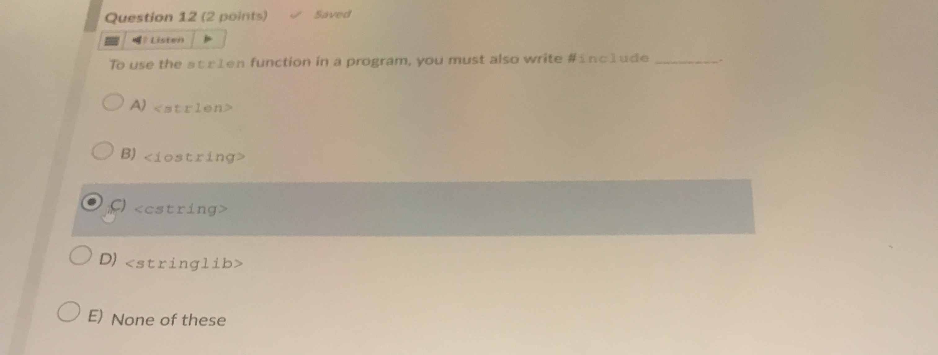Question 1 2 ( 2 points ) sinved To use the