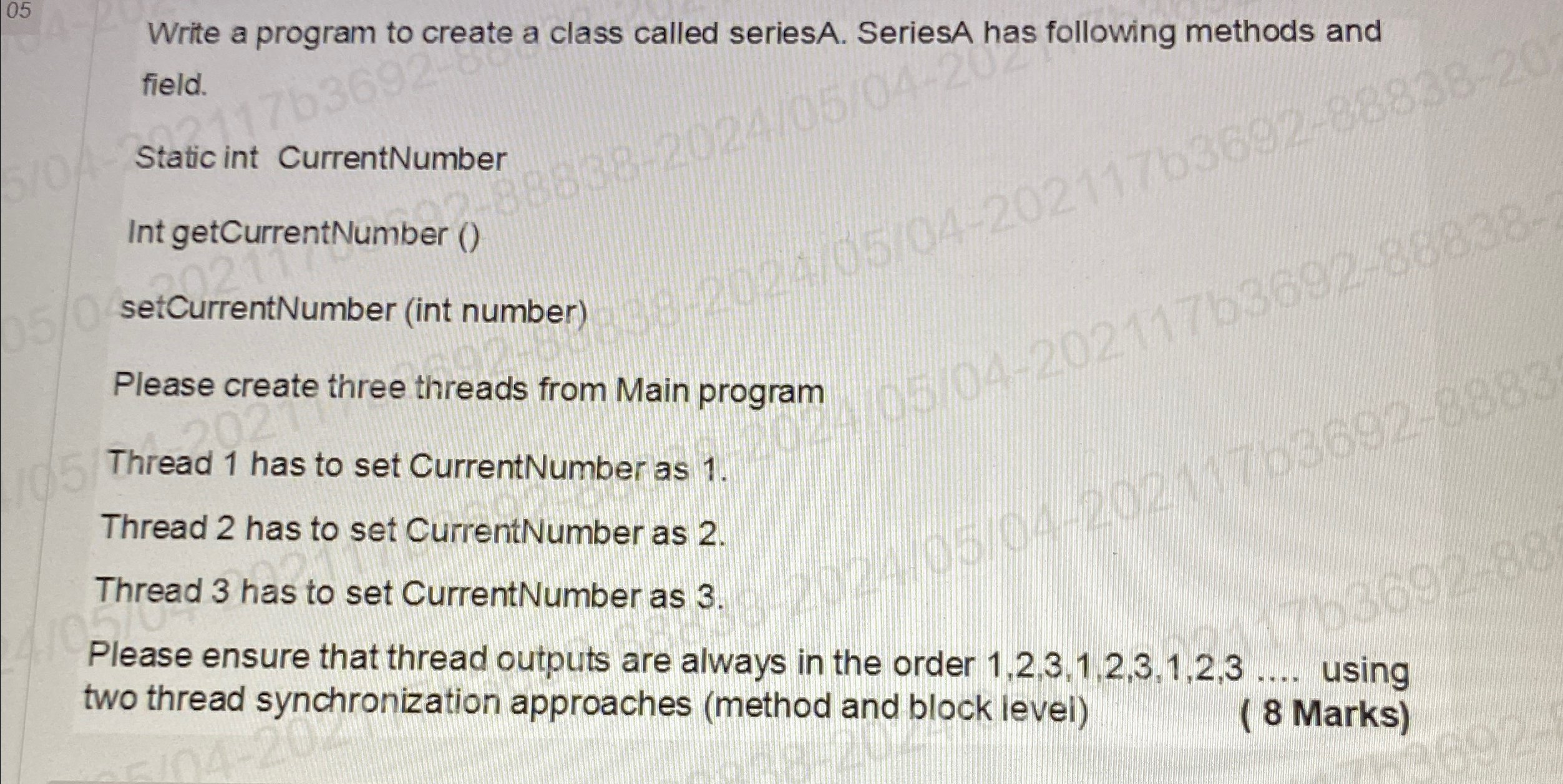 Write a java program to create a class called